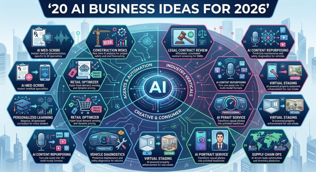 20 AI Business Ideas for 2026