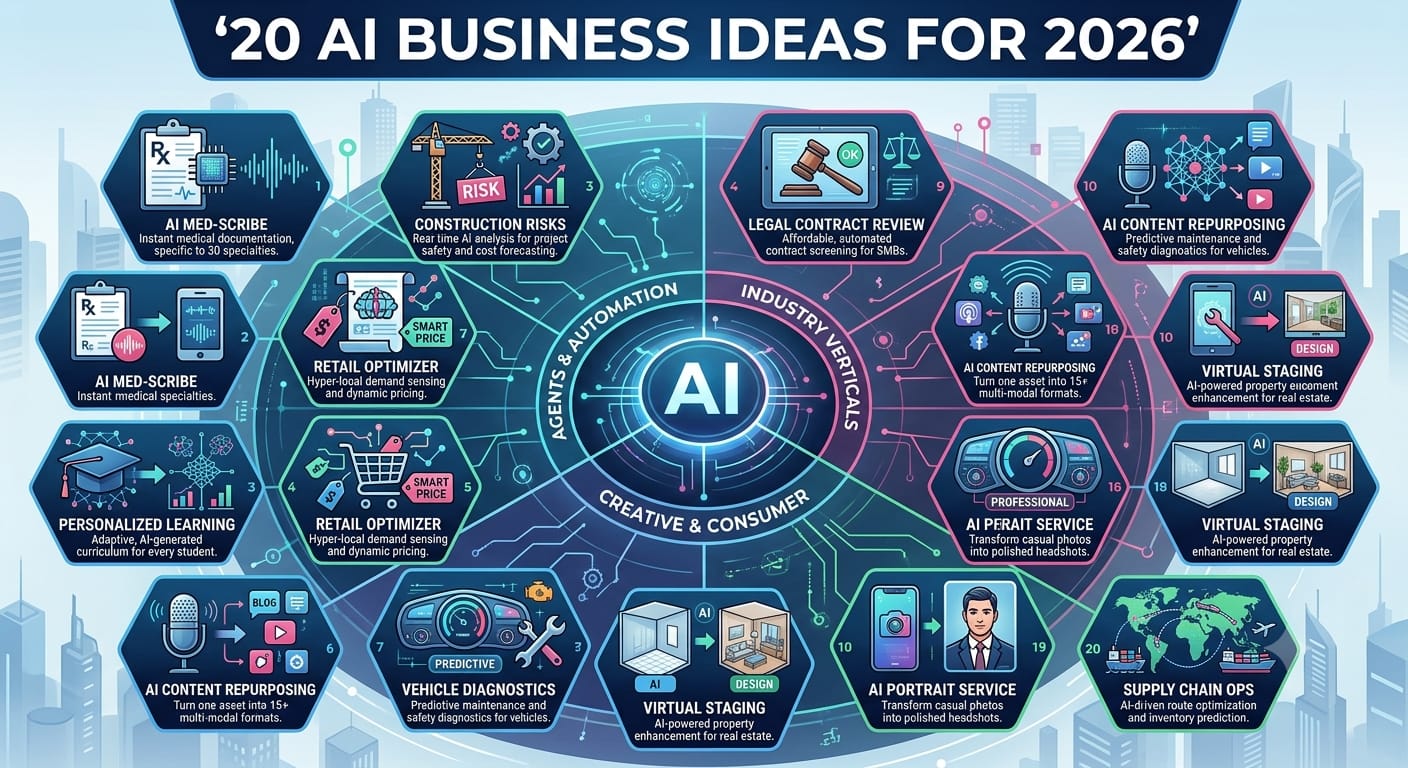20 AI Business Ideas for 2026