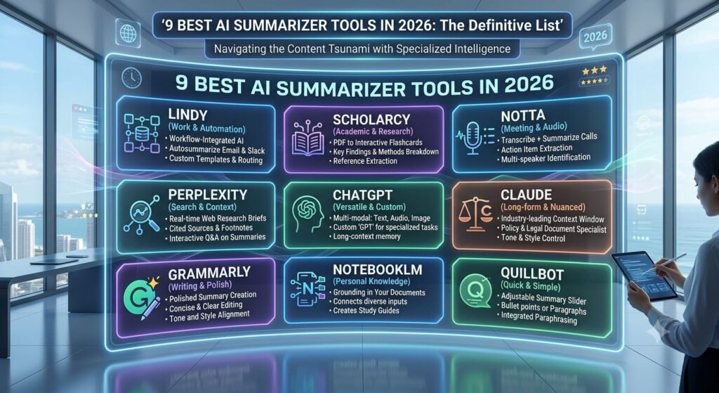 9 Best AI Summarizer Tools in 2026