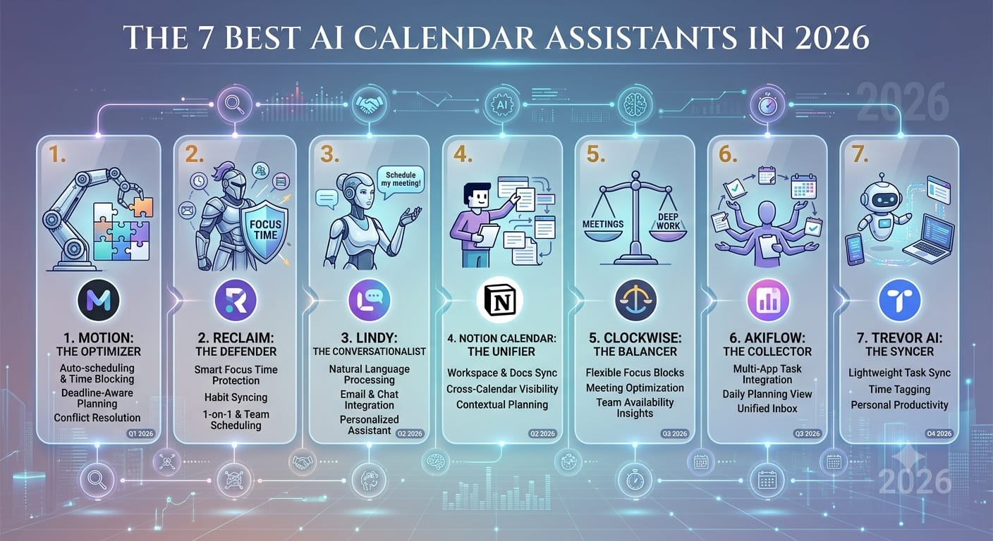 7 Best AI Calendar Assistants in 2026