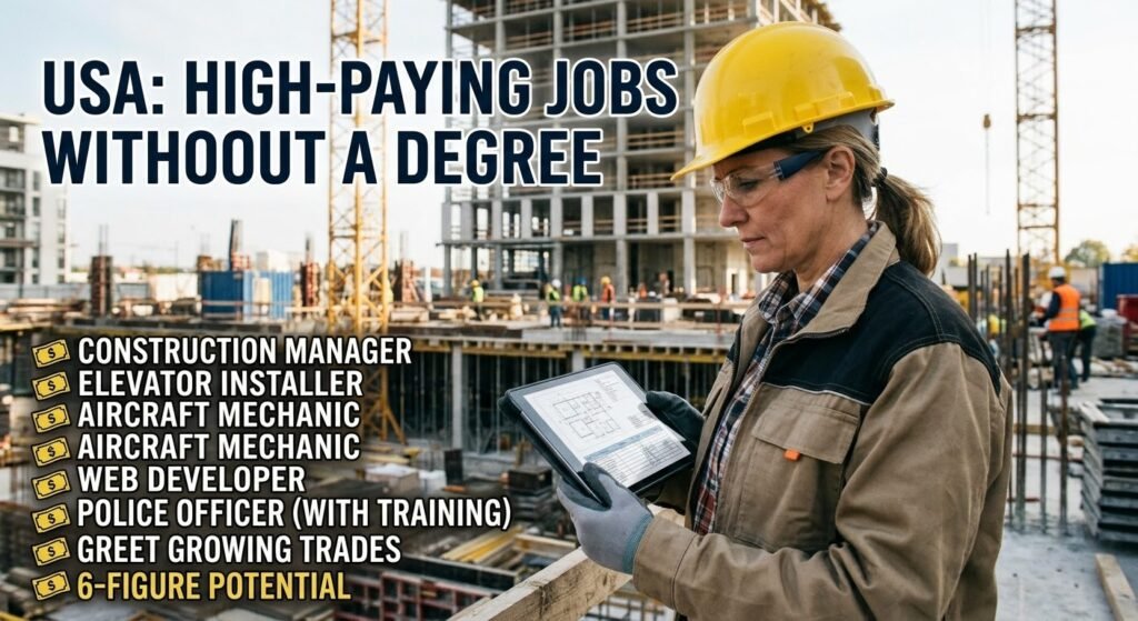 10 Best High-Paying Jobs in the USA Without a Degree in 2026