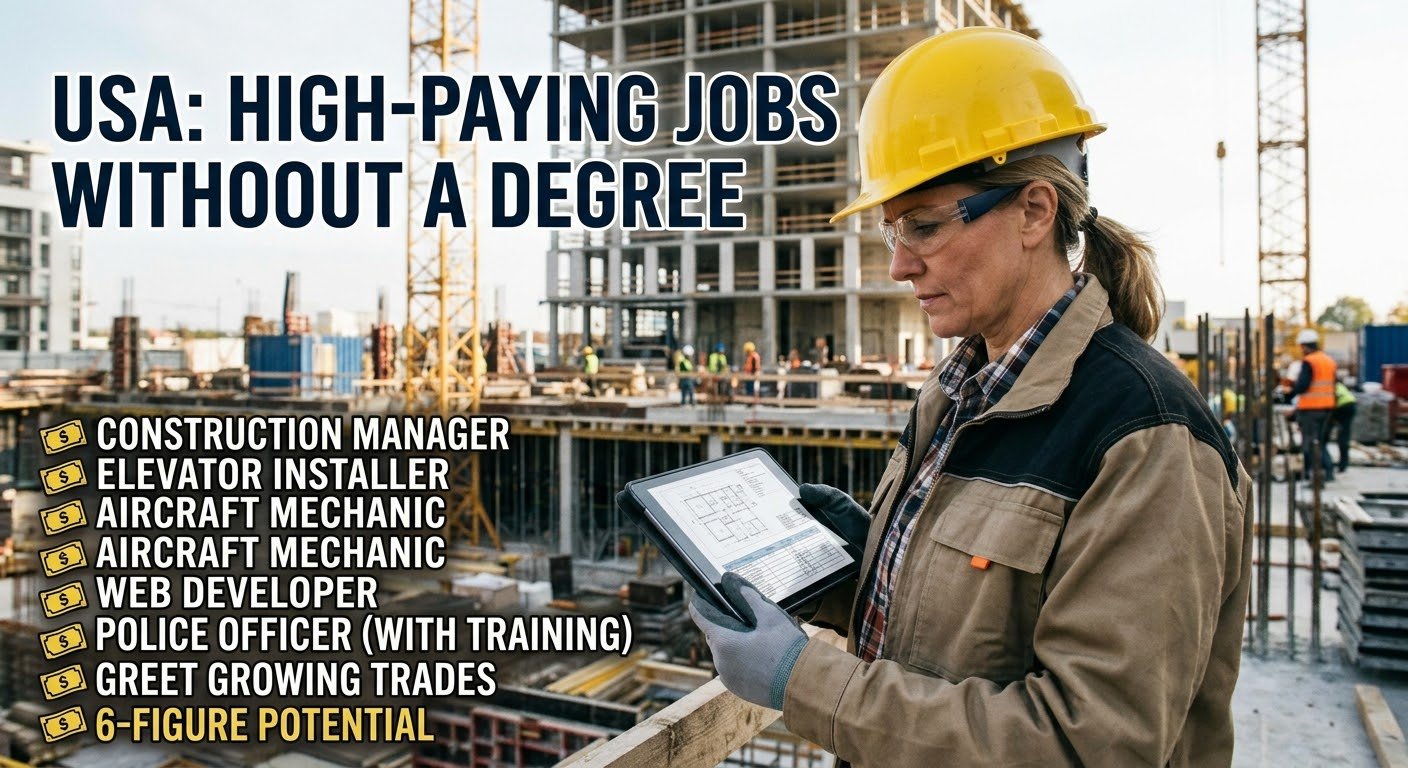 10 Best High-Paying Jobs in the USA Without a Degree in 2026